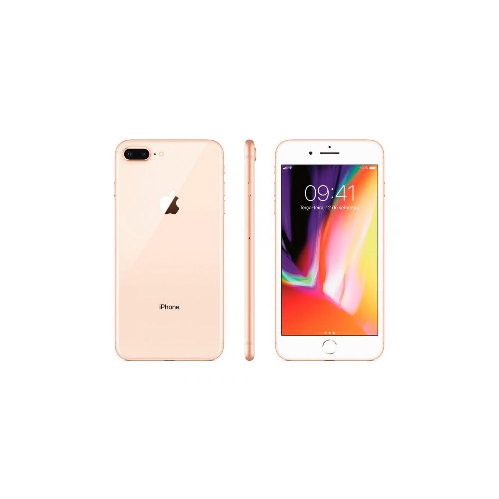 iPhone 8 Plus 64 GB iOS 12 Dourado - Apple - CELULARES E TELEFONES